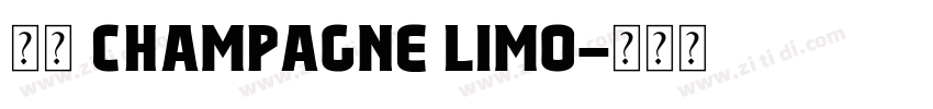 圆体 Champagne Limo字体转换